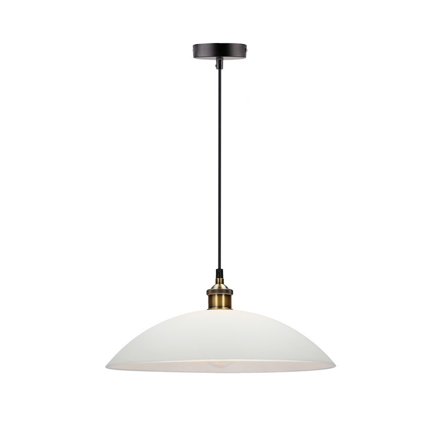 Závesná lampa Dexter 3, medená, 1x60W, E27, biele tienidlo