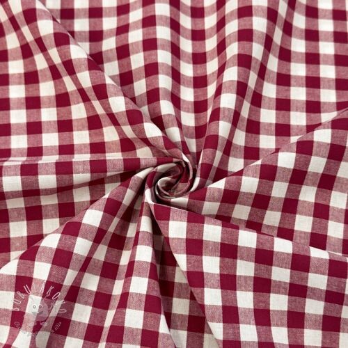 Bavlnená látka Check berry