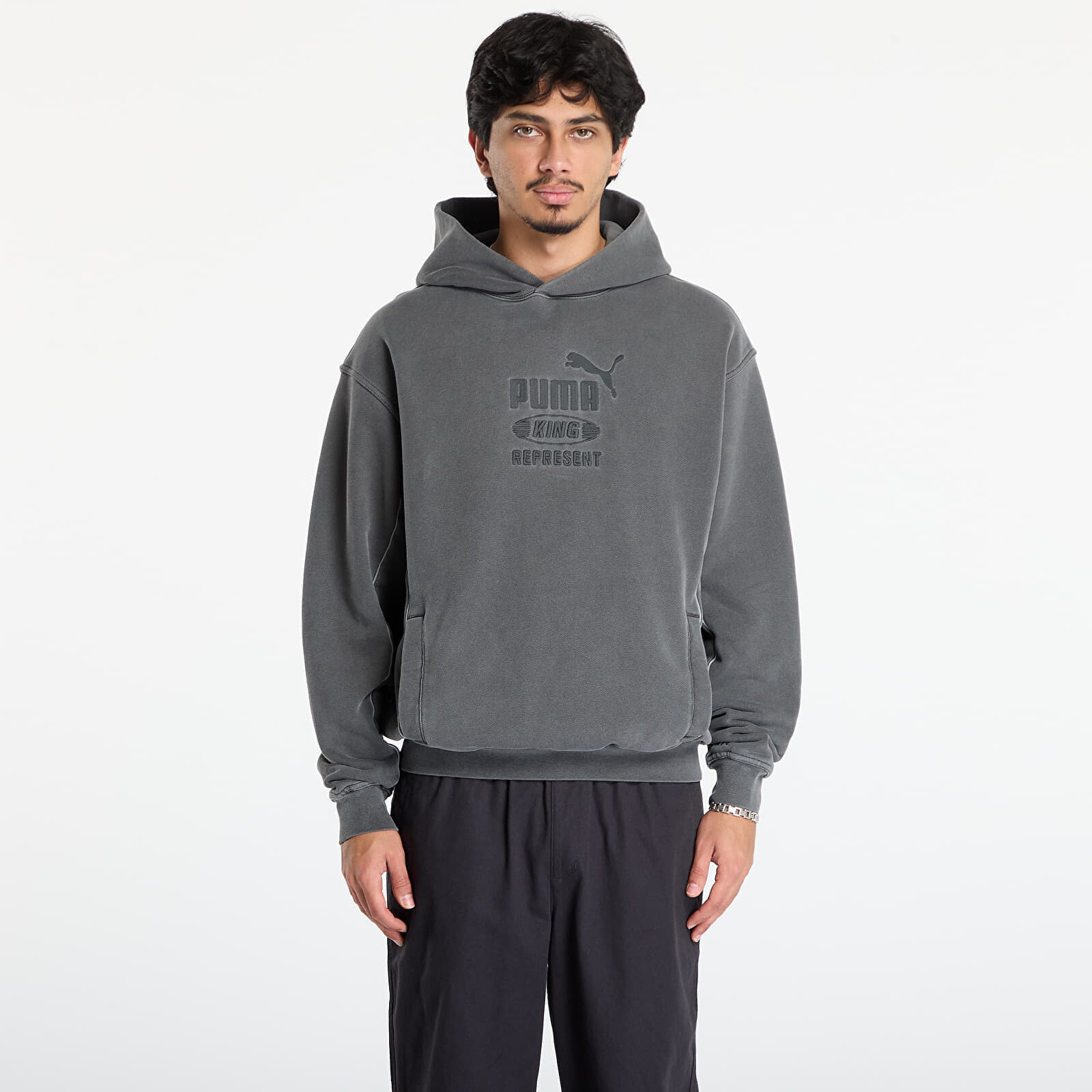 Mikina Puma x REPRESENT Graphic Hoodie Flat Dark Gray M