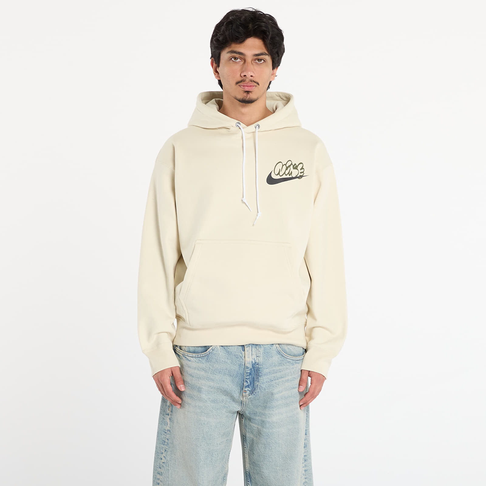 Mikina Nike Solo Swoosh Men's Fleece Hoodie Lt Khaki M