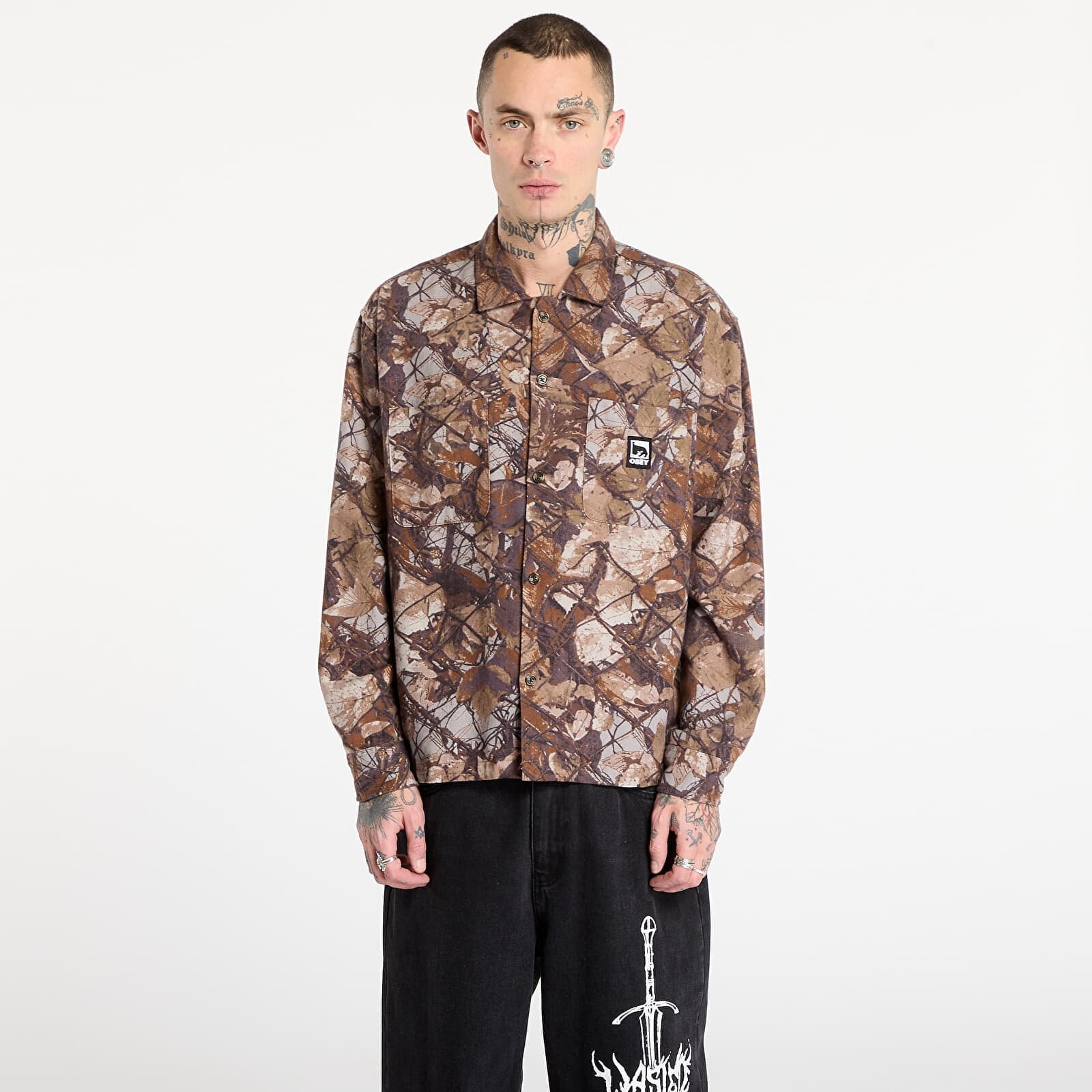 Košeľa OBEY Fence Camo Shirt Fence Camo Multi M