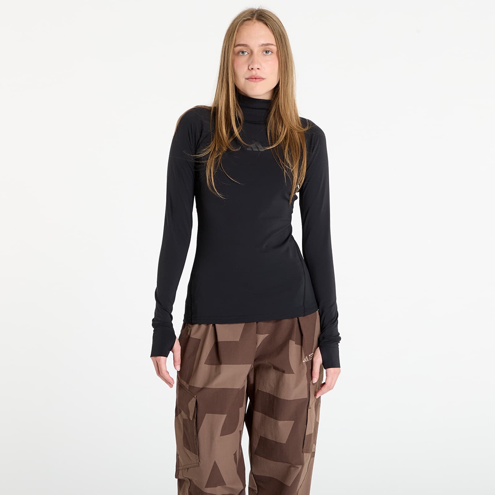 Tričko adidas Techfit COLD.RDY Long-Sleeve Top Black/ Semi Flash Aqua XS