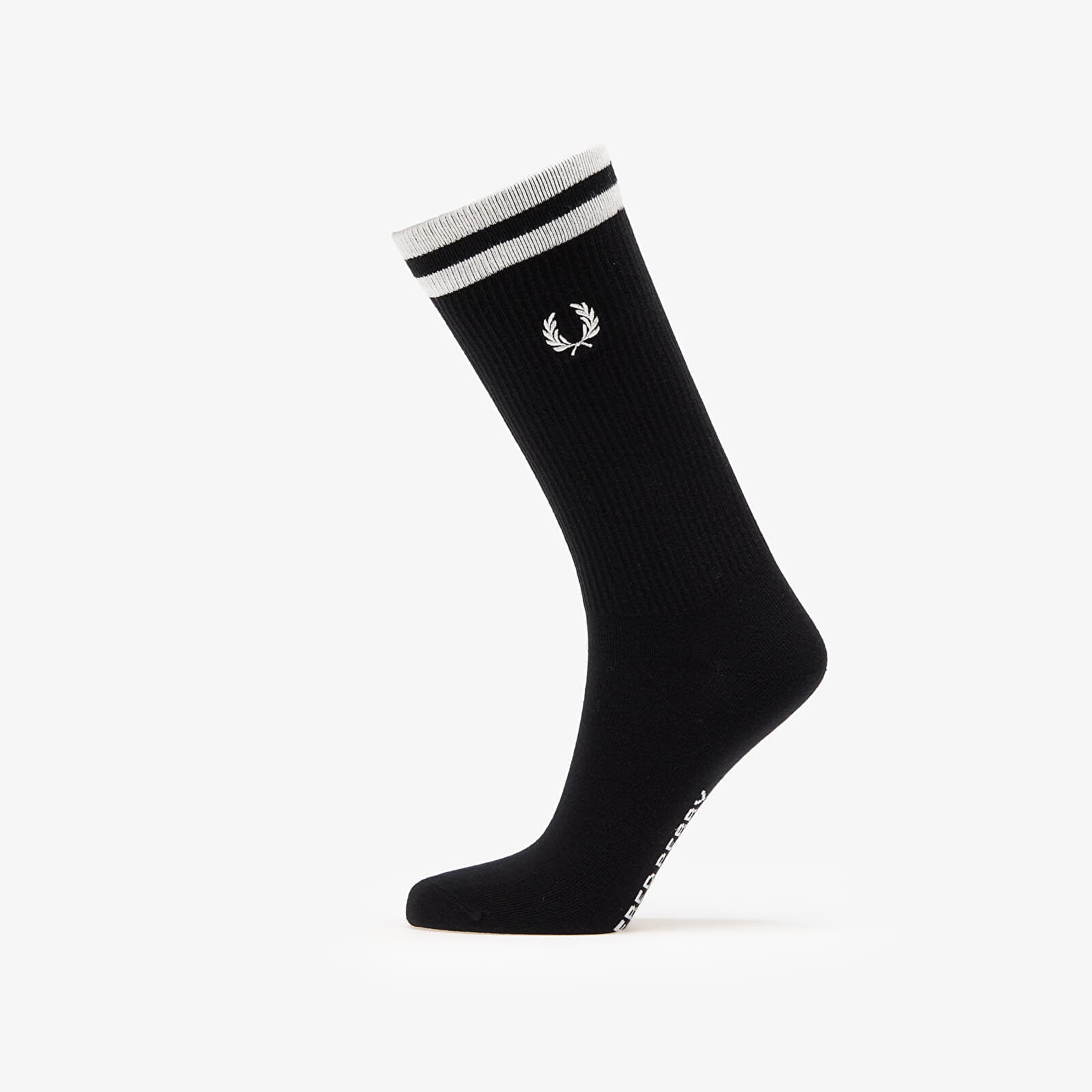 Ponožky FRED PERRY Tipped Sports Sock Black/ Snow White 9-11