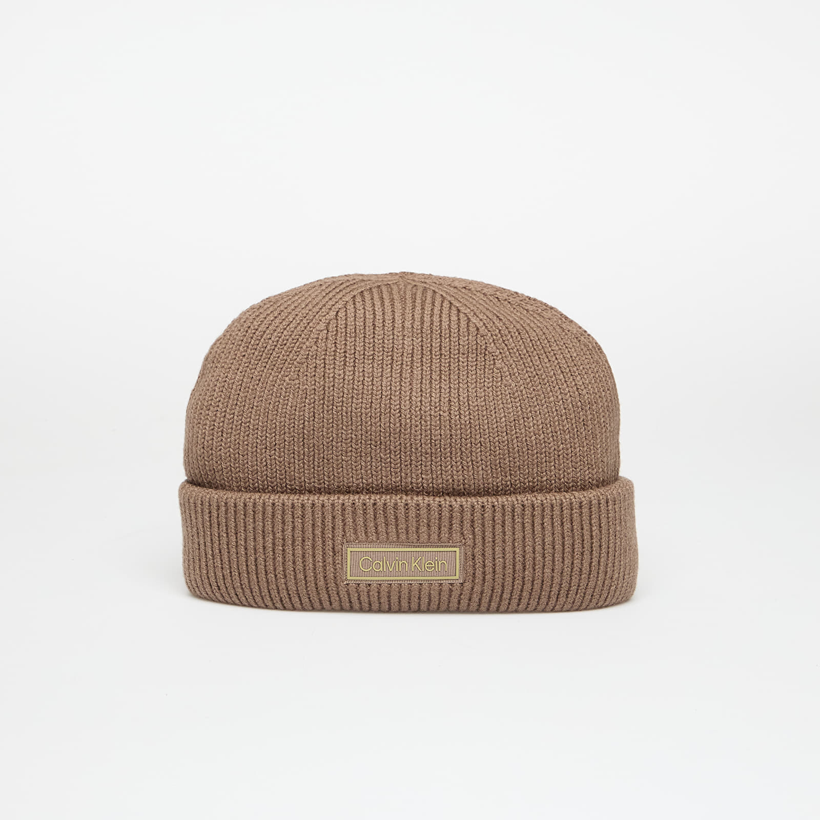 Čiapka Calvin Klein Patch Chunky Rib Doc Hat Brown Universal