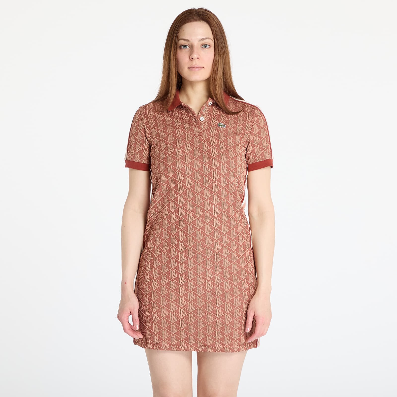 Oblečenie LACOSTE Jacquard Dress Iberis/ Latte L