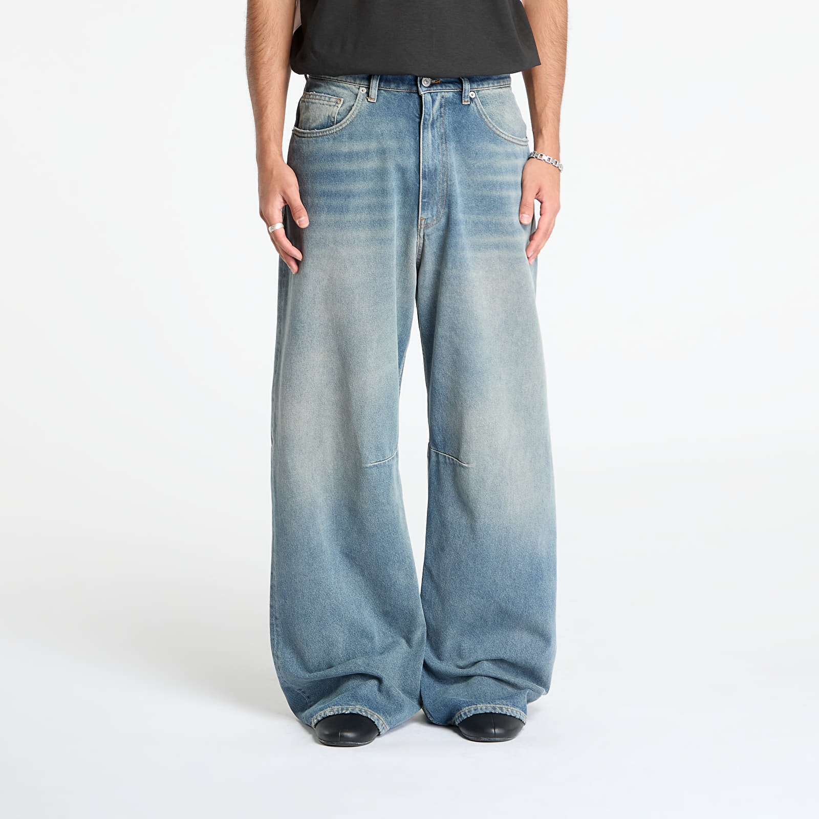 Džínsy MM6 Maison Margiela Pants 5 Pockets Medium Blue 31