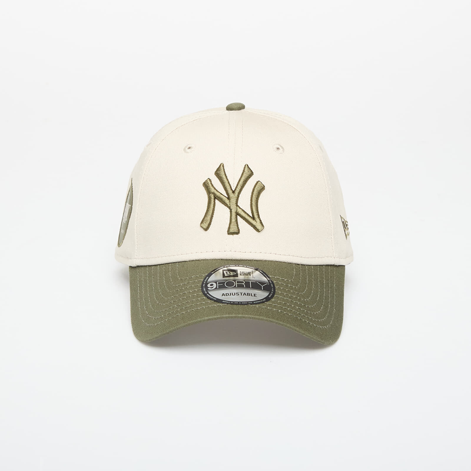 Šiltovka New Era 9FORTY MLB Side Patch New York Yankees Stone/ New Olive Universal