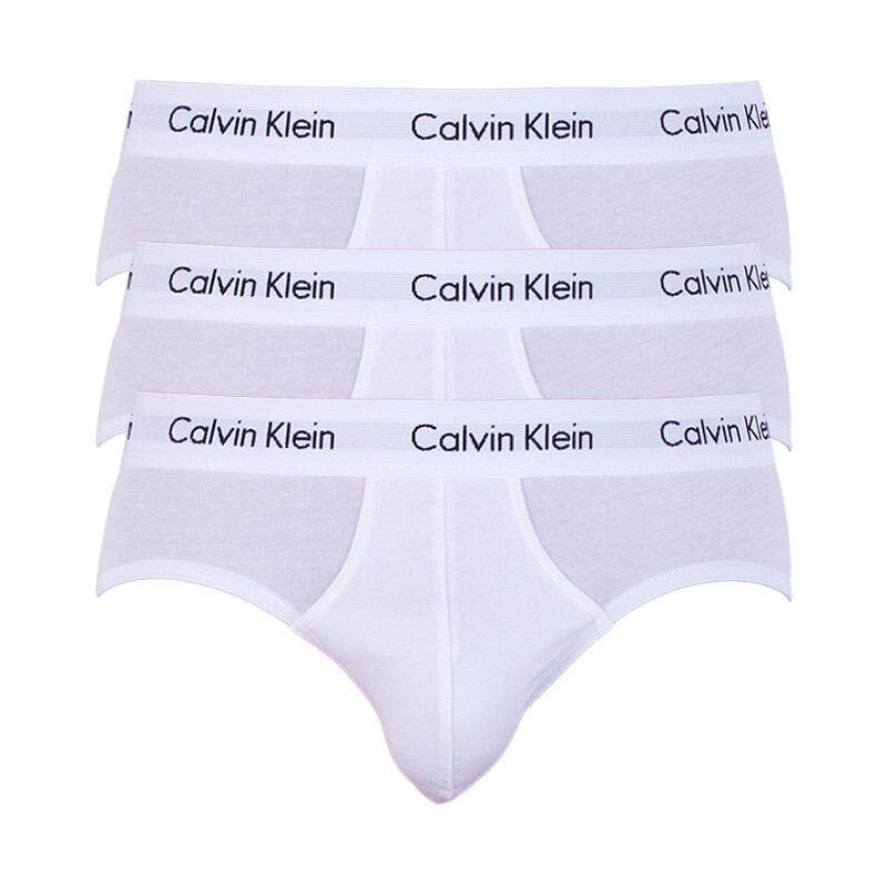Sada troch classic fit slipov v bielej farbe Calvin Klein Underwear