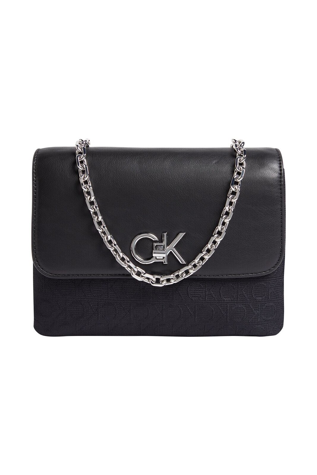 Calvin Klein Handbag Women / Girl Black Jacquard Mono