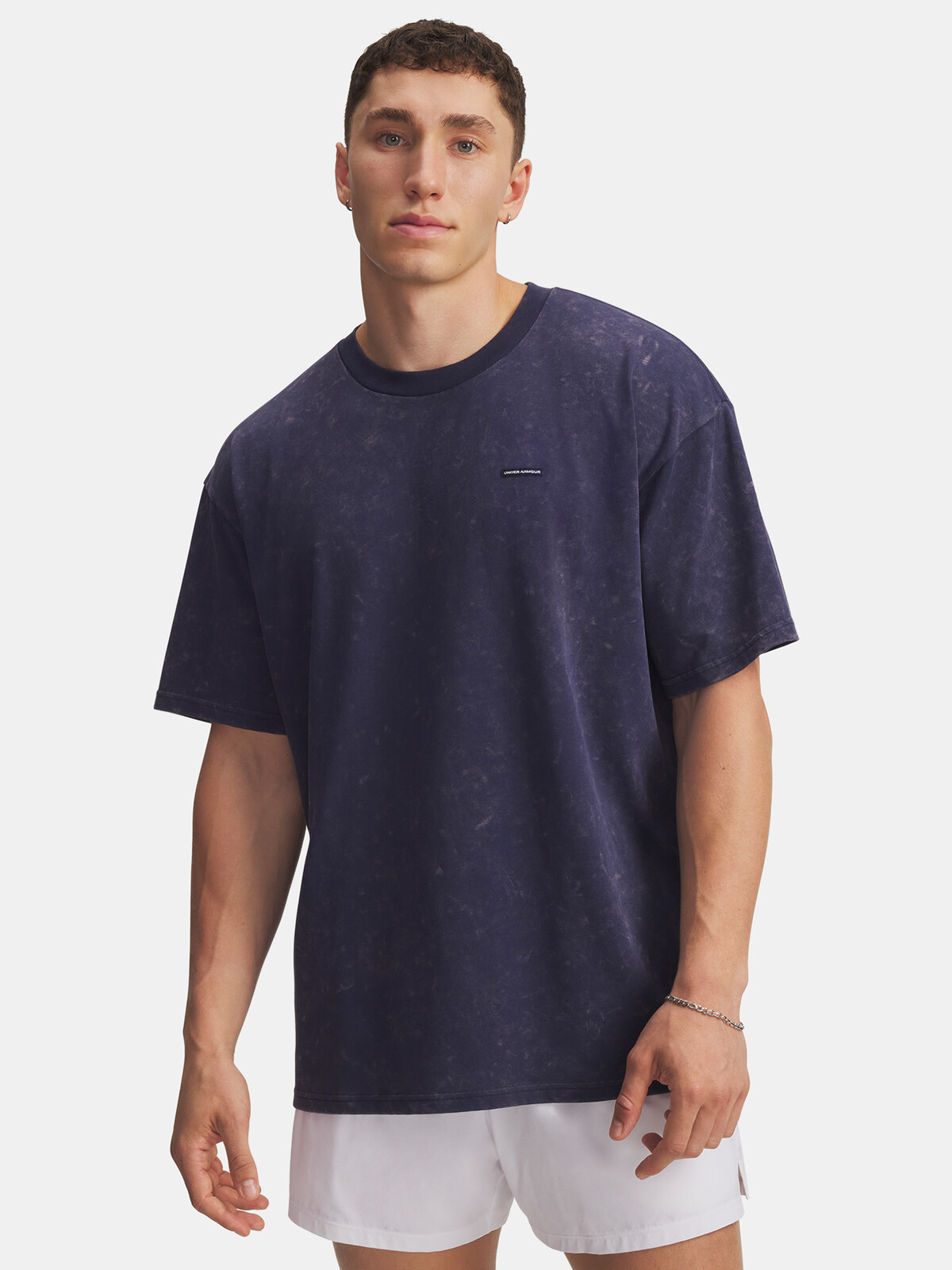 Men's Under Armour UA M HW OS LOGO WASH SS-BLU - Men's T-Shirt