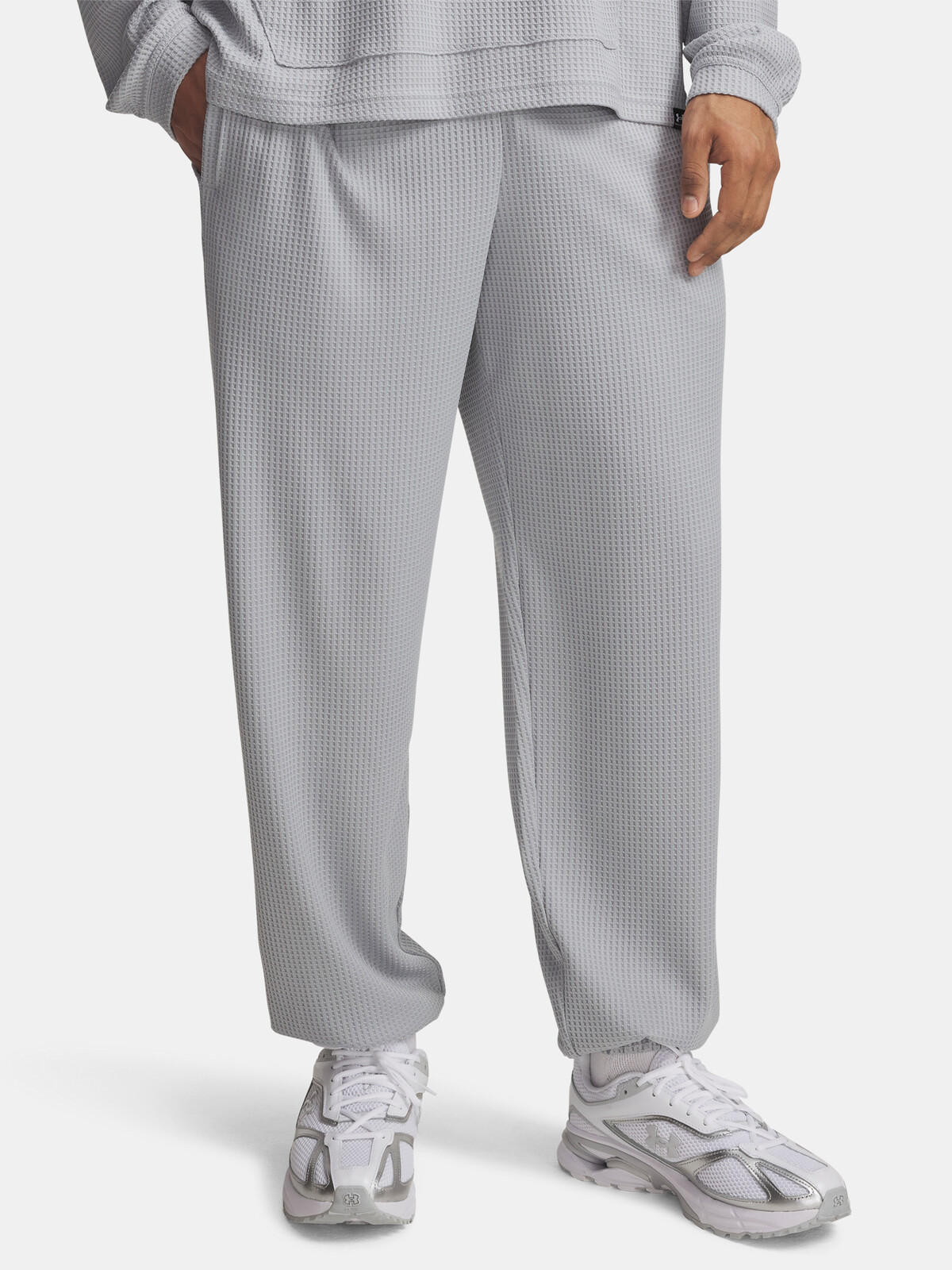 Men's Under Armour UA Rival Waffle Jogger-GRY Sweatpants - Mens