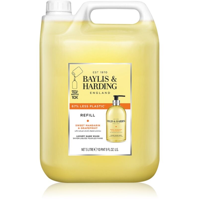 Baylis & Harding Sweet Mandarin & Grapefruit tekuté mydlo na ruky náhradná náplň 5000 ml