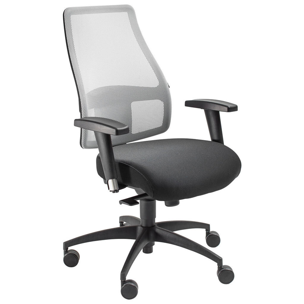 Topstar OTOČNÁ STOLIČKA, plochá tkanina, sivá, čierna