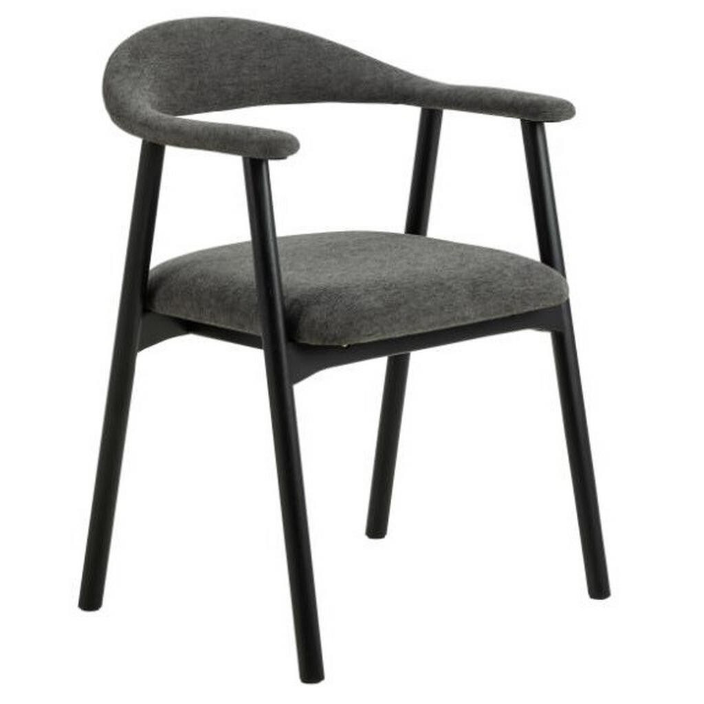 MID.YOU STOLIČKA S PODRÚČKAMI, plochá tkanina, čierna, tmavosivá