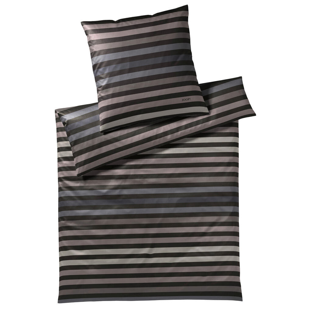 Joop! POSTEĽNÁ BIELIZEŇ, makosatén, antracitová, hnedá, sivá, 155/200 cm