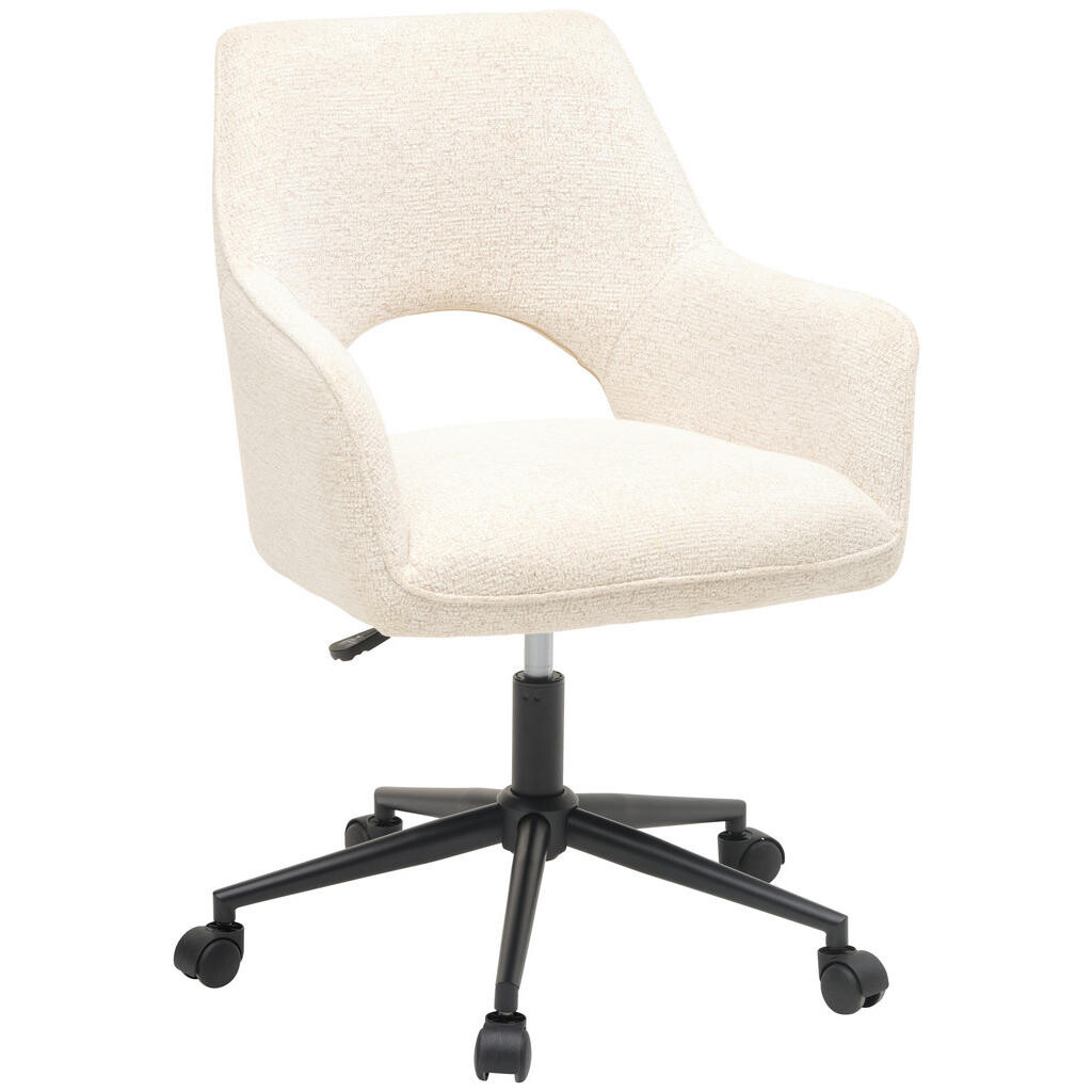 MID.YOU OTOČNÁ STOLIČKA, tkaná textília, čierna, béžová