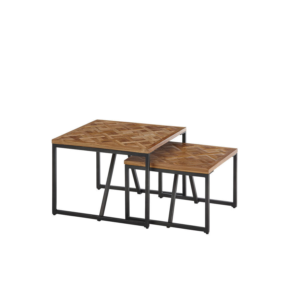 MID.YOU SADA KONFERENČNÝCH STOLÍKOV, čierna, farba tíku, drevo, kov, 60/60/45 cm