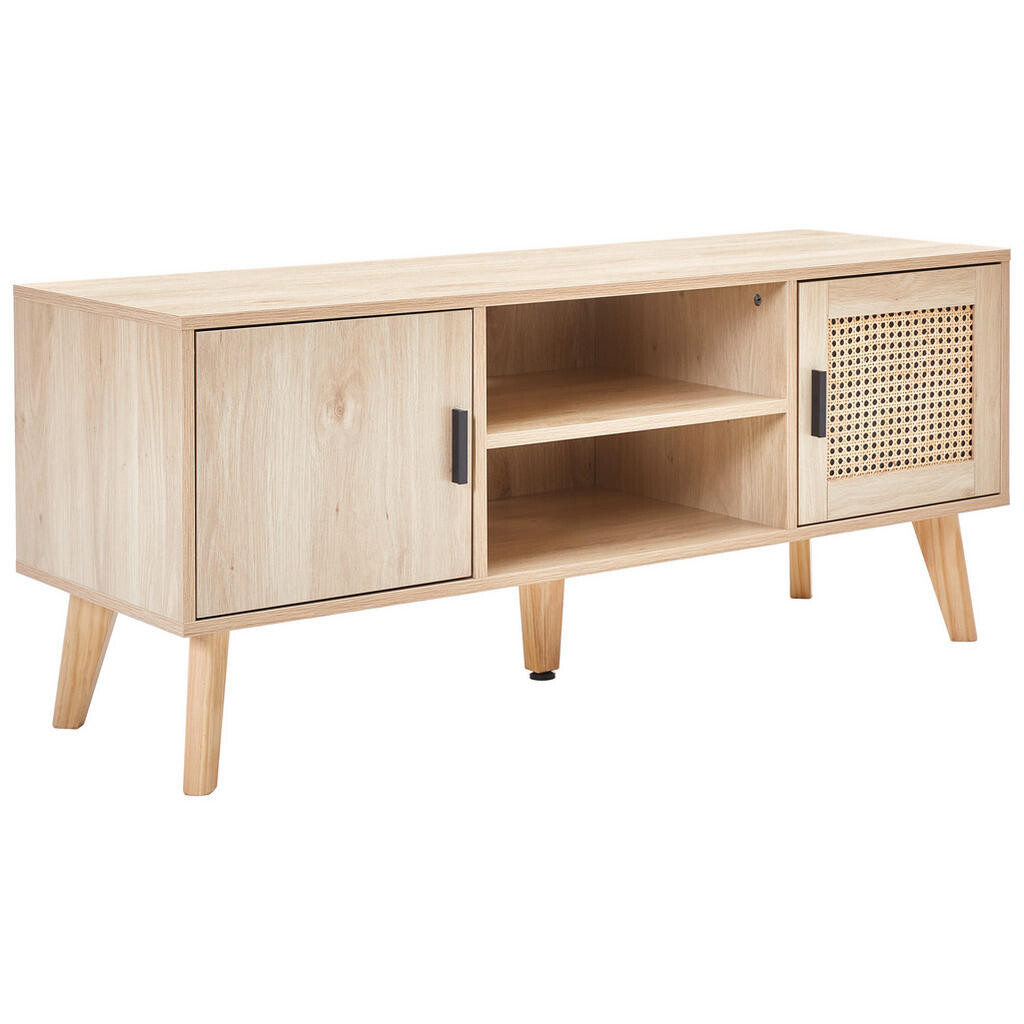 PBJ NÍZKA KOMODA, borovica, ratan, prírodná farba, 120/50/40 cm