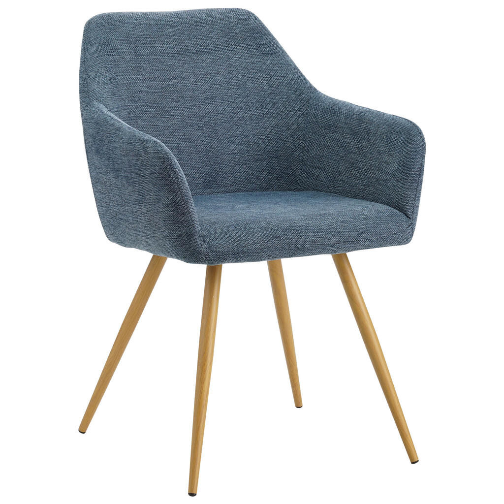 MID.YOU STOLIČKA S PODRÚČKAMI, železo, mikrovlákno, modrá