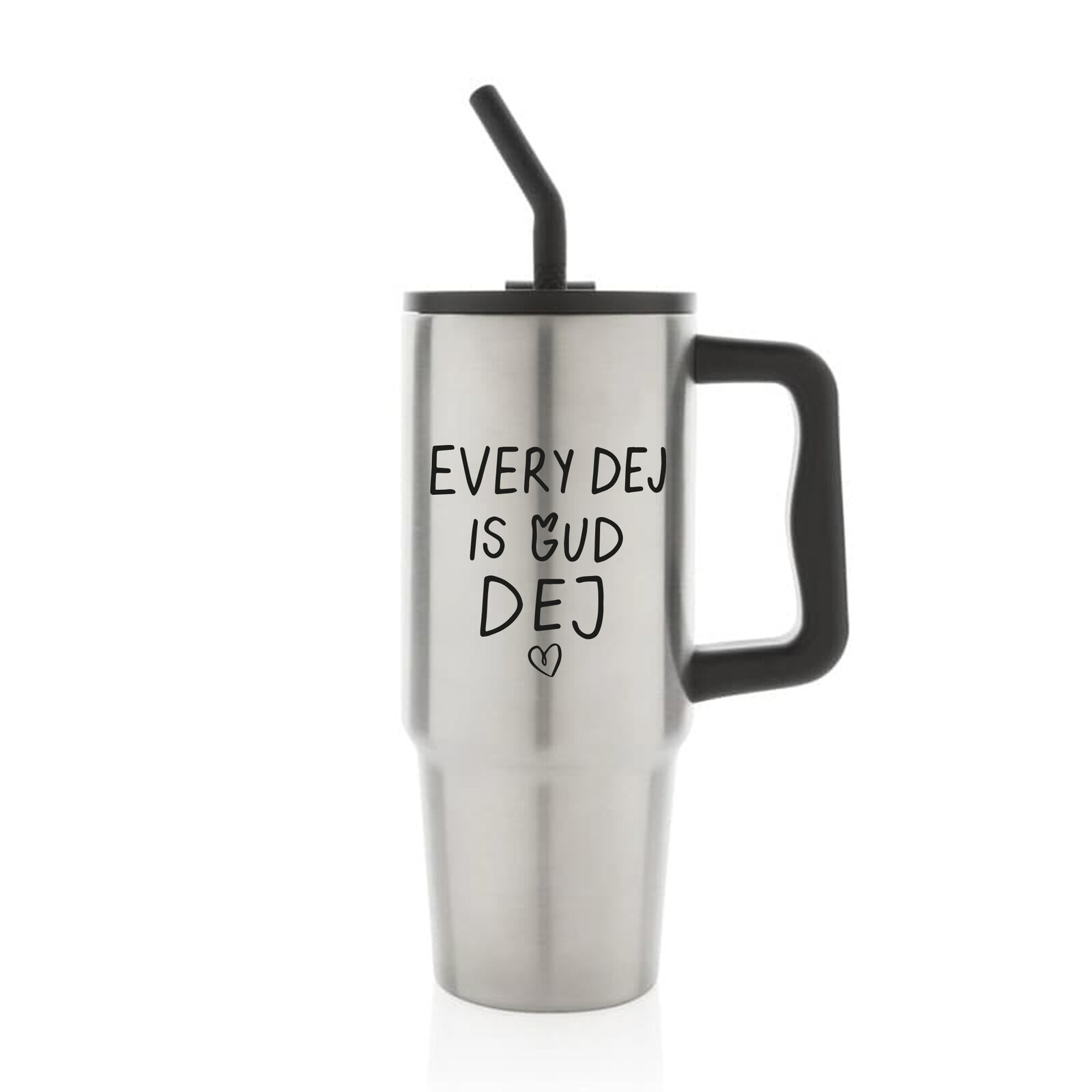 EVERY DEJ IS GUD DEJ - stříbrný cestovní termohrnek 900 ml