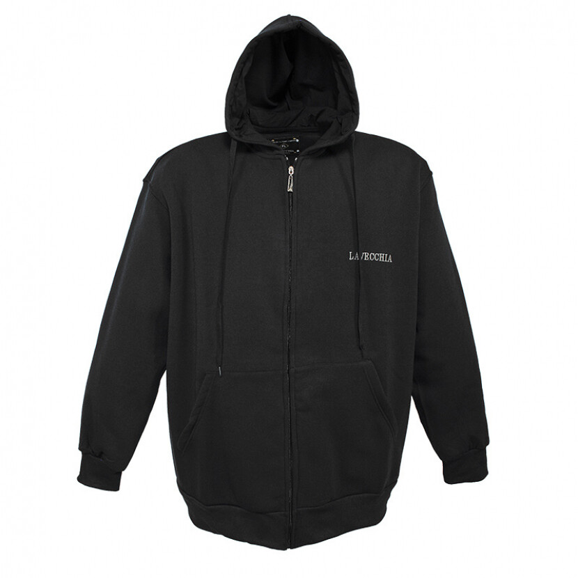 Mikina s kapucňou Lavecchia 92 - čierna, 3XL