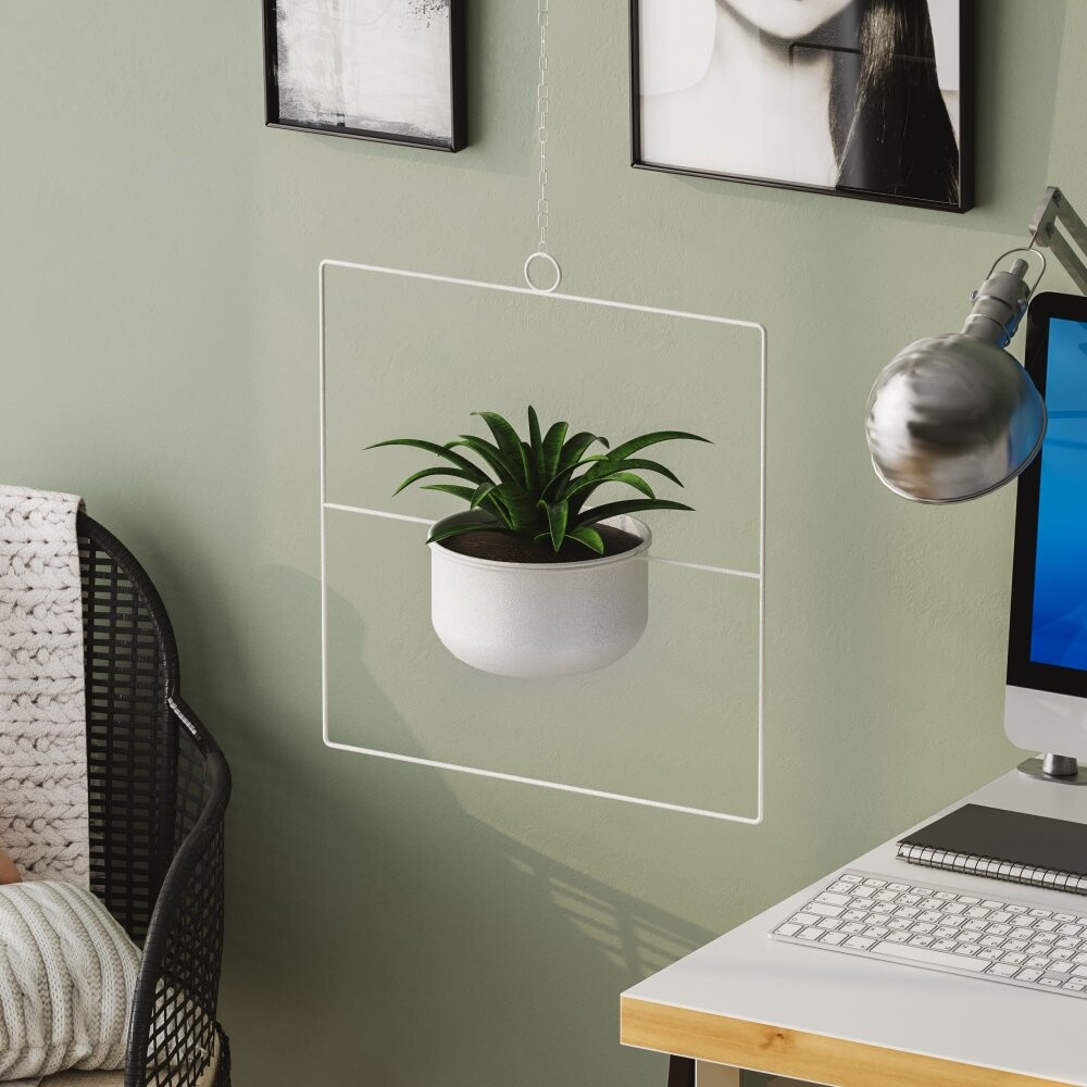 Dekoratívny kvetináč Pandantif - White