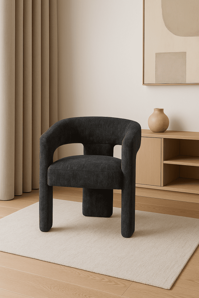 Leith LET71BLA Tapetovaná stolička