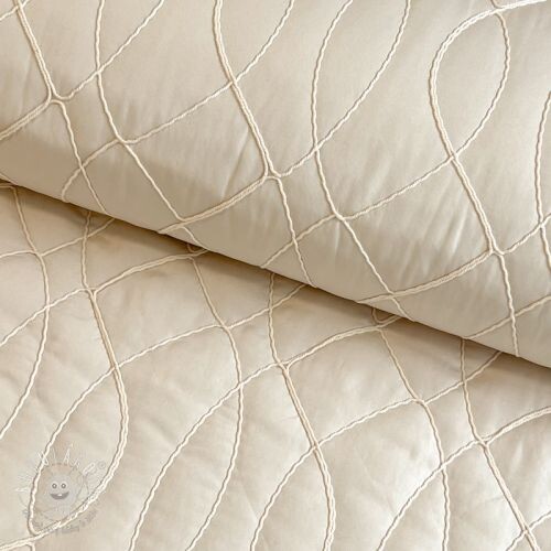 Prešívaná látka Cord off white