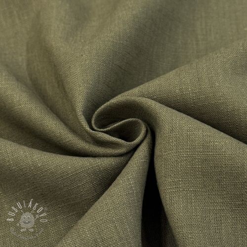 Ľan predpraný dark moss green