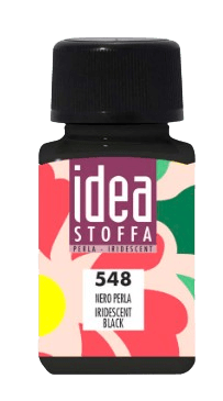 MAIMERI IDEA STOFFA - Farby na textil 548 - iridescent black, 60 ml