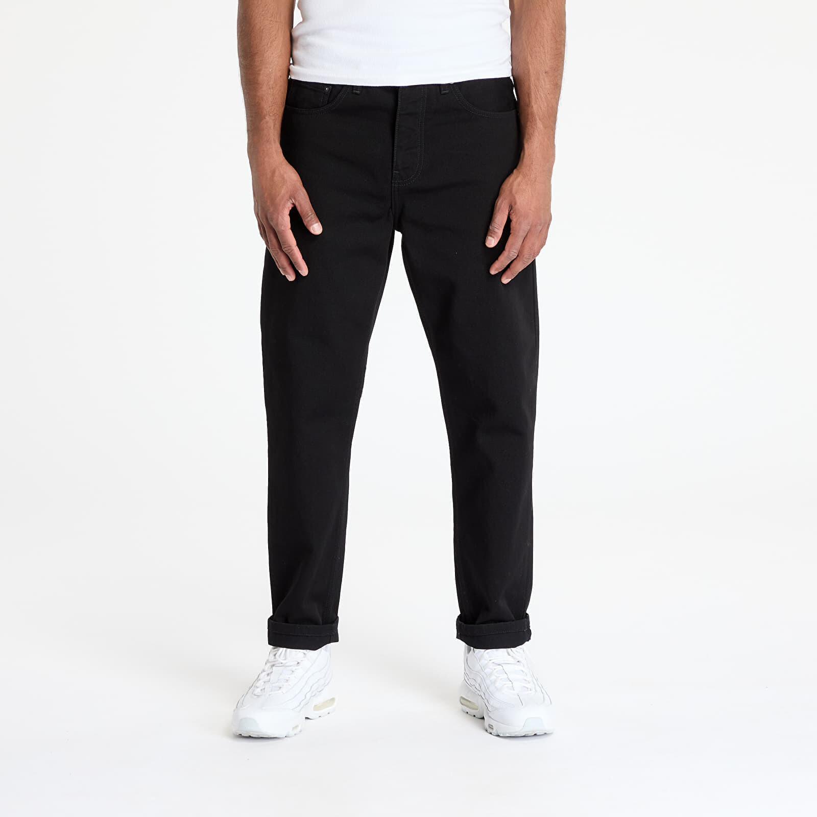 Džínsy Carhartt WIP Newel Pant Black 36
