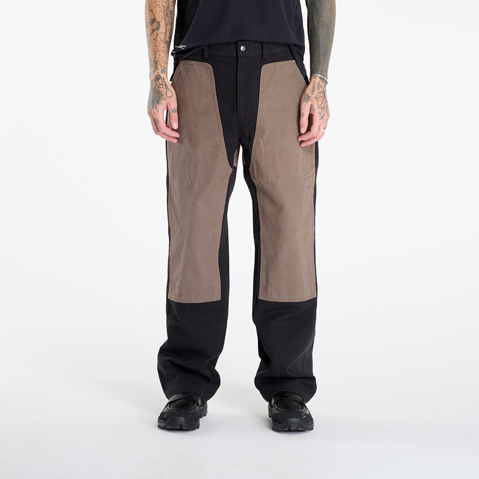 Kalhoty ROA Fomes Double Knee Washed Canvas Pant Black/ Grey L