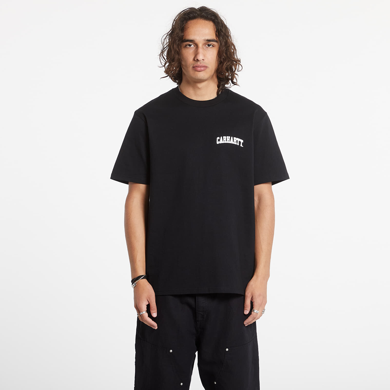 Tričko Carhartt WIP S/S University Script T-Shirt Black/ White XS