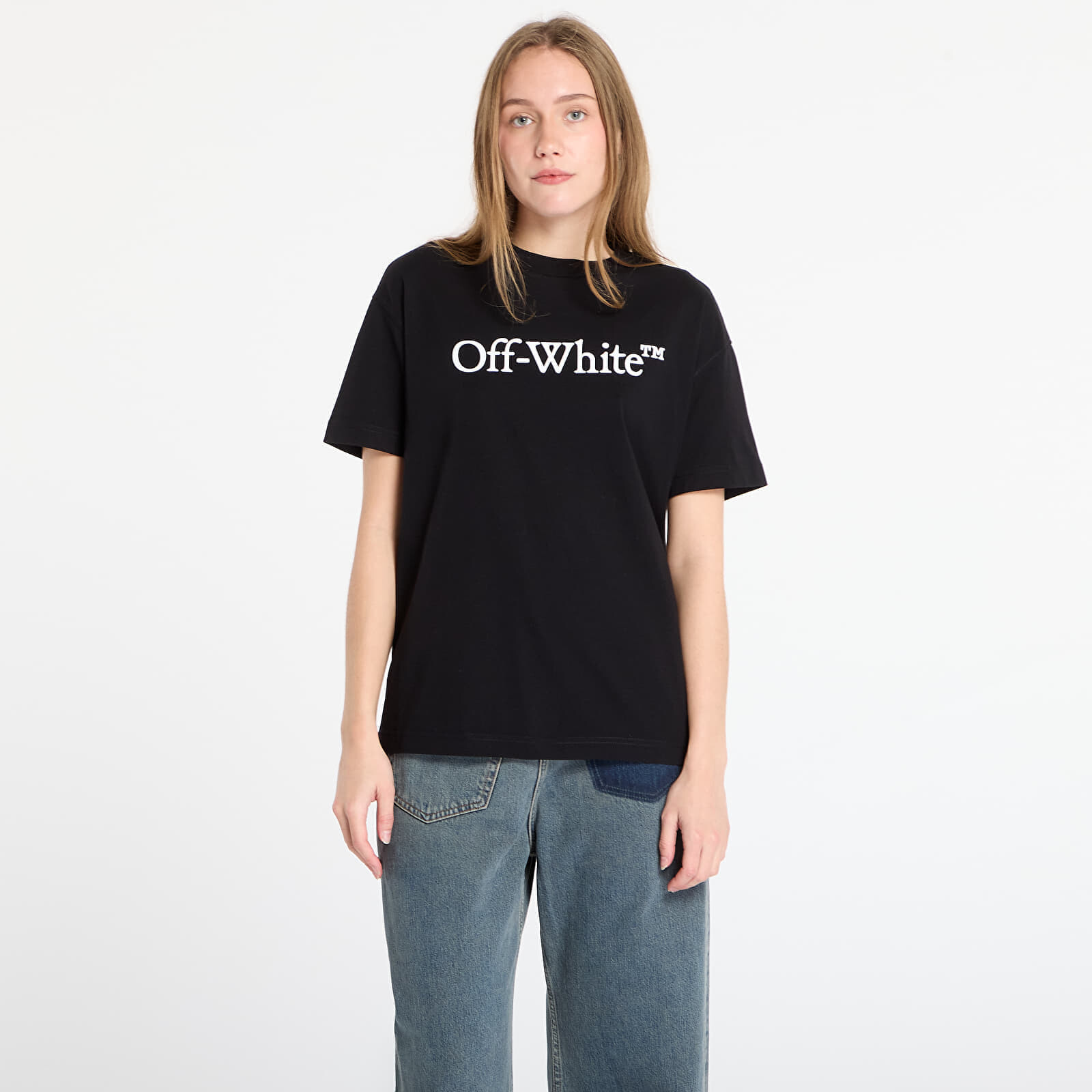 Tričko Off-White Big Logo Bookish Casual Tee Black/ White S
