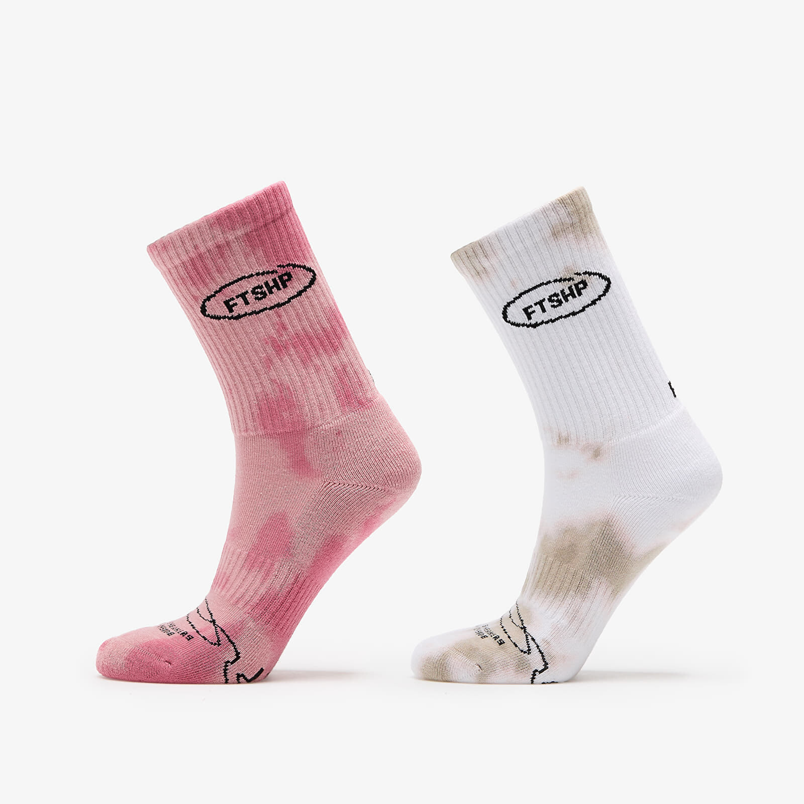 Ponožky Footshop Basic Crew Socks 2-Pack Tie Dye Color 39-42