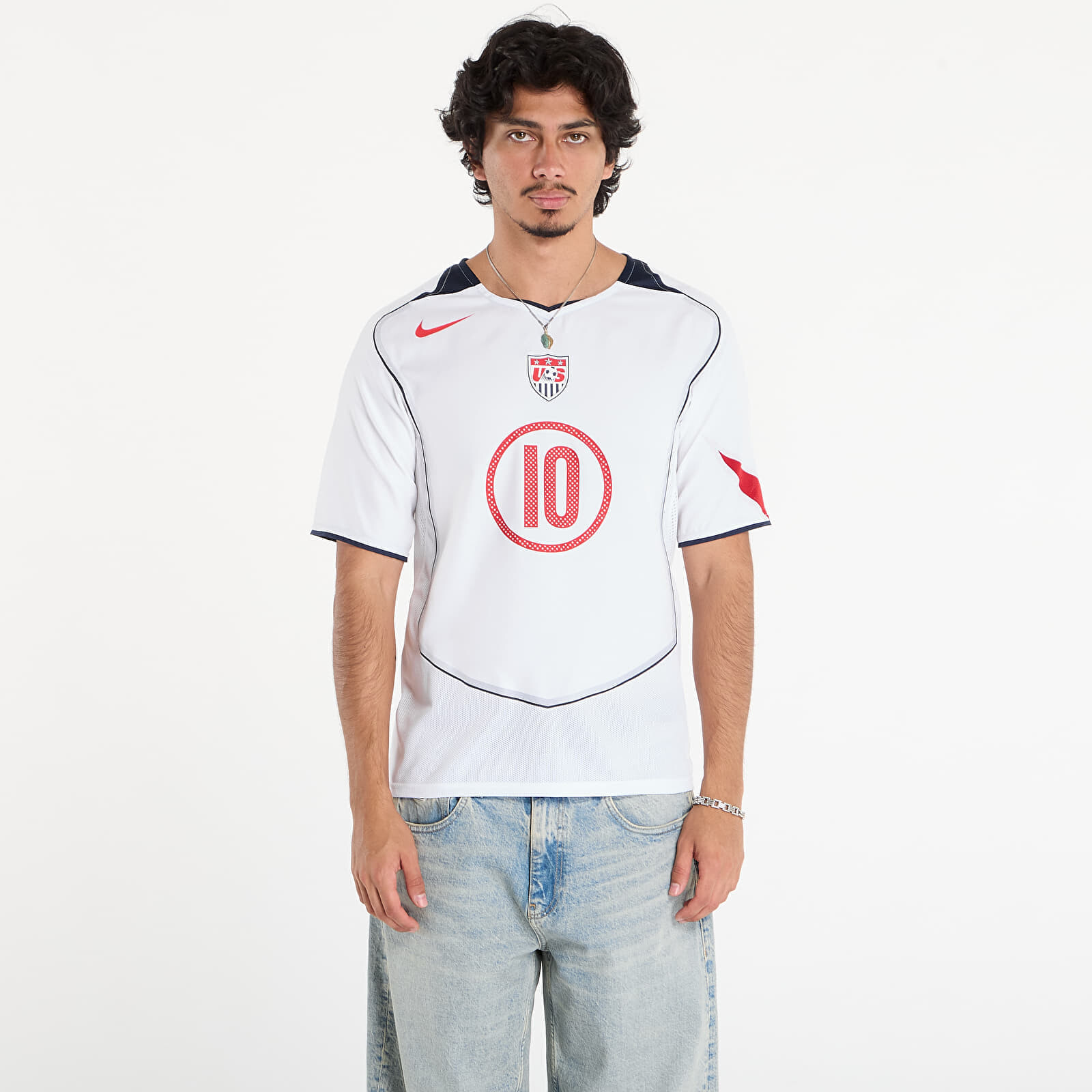 Dres Nike Landon Donovan USMNT 2004 Total 90 Reissue Men's Nike Soccer Replica Jersey White/ College Navy/ University Red S