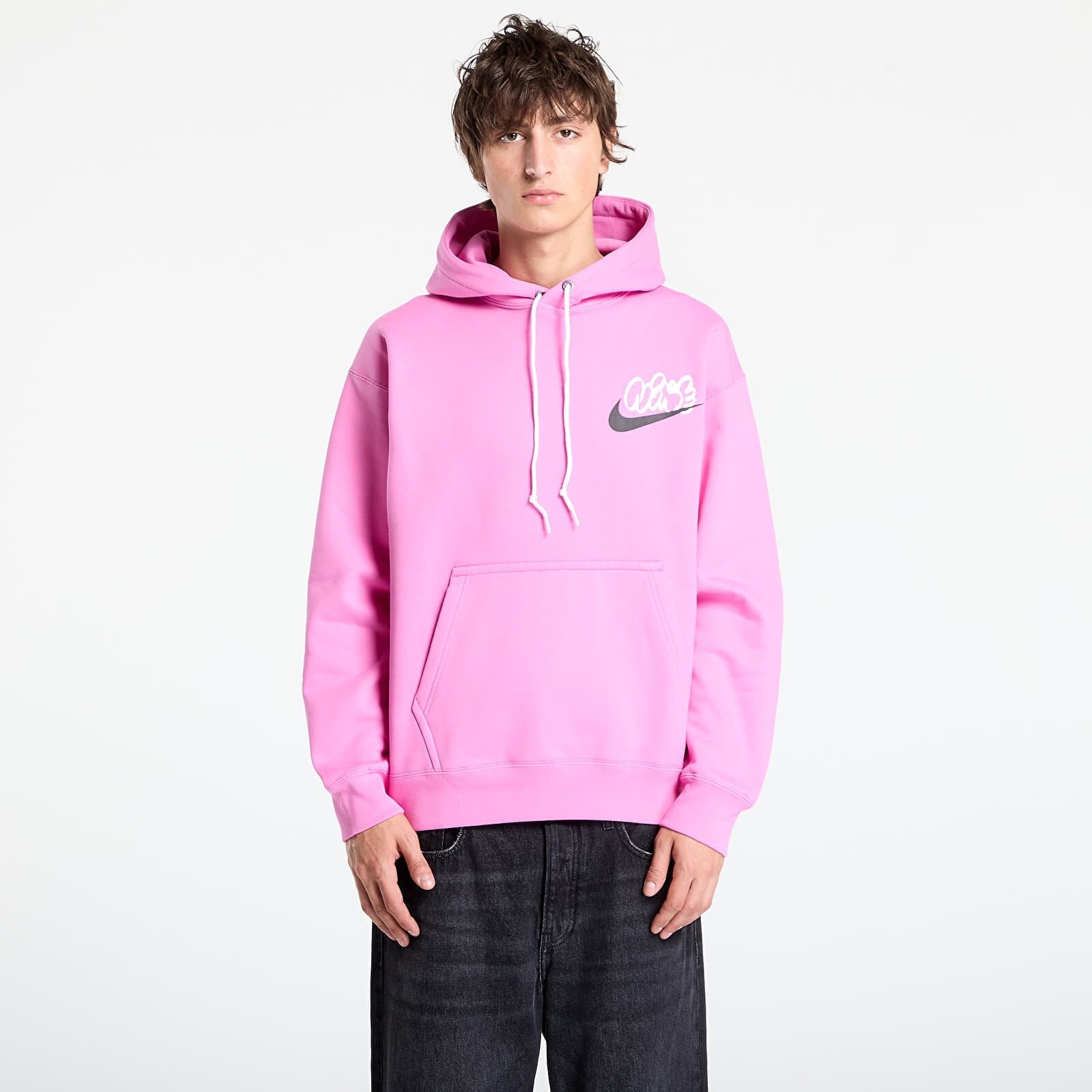 Mikina Nike Solo Swoosh Men's Fleece Hoodie Playful Pink XS
