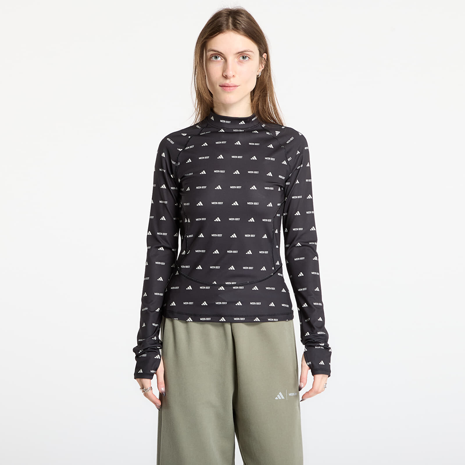 Tričko adidas x Moonboot Long Sleeve Top Black/ Clear Brown M