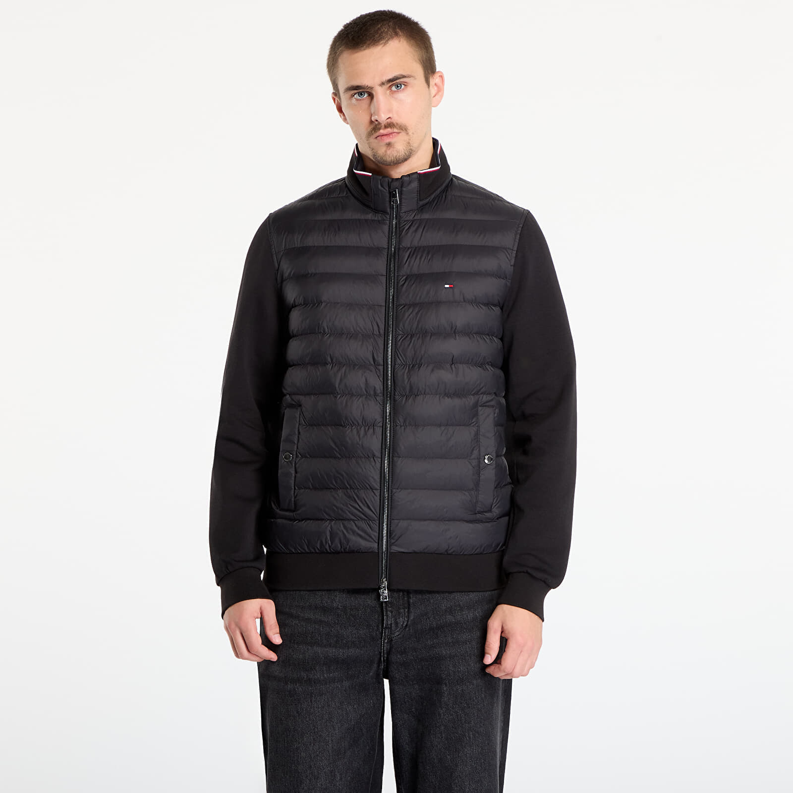 Bunda Tommy Hilfiger Mix Media Ess Rwb Stand Collar Black XL