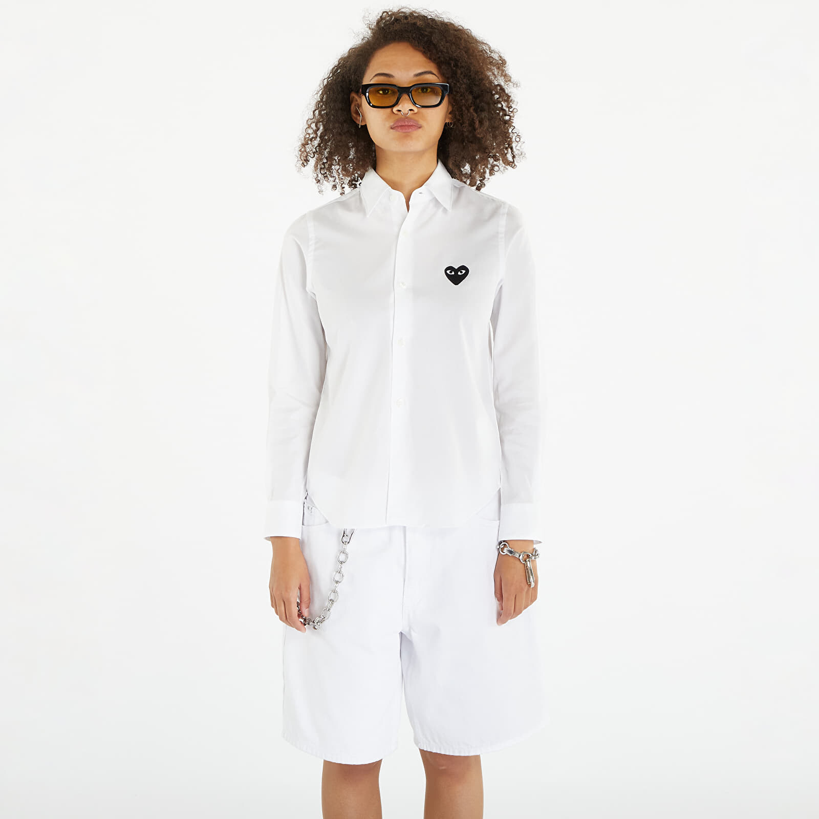 Košeľa Comme des Garçons PLAY Heart Logo Shirt White S