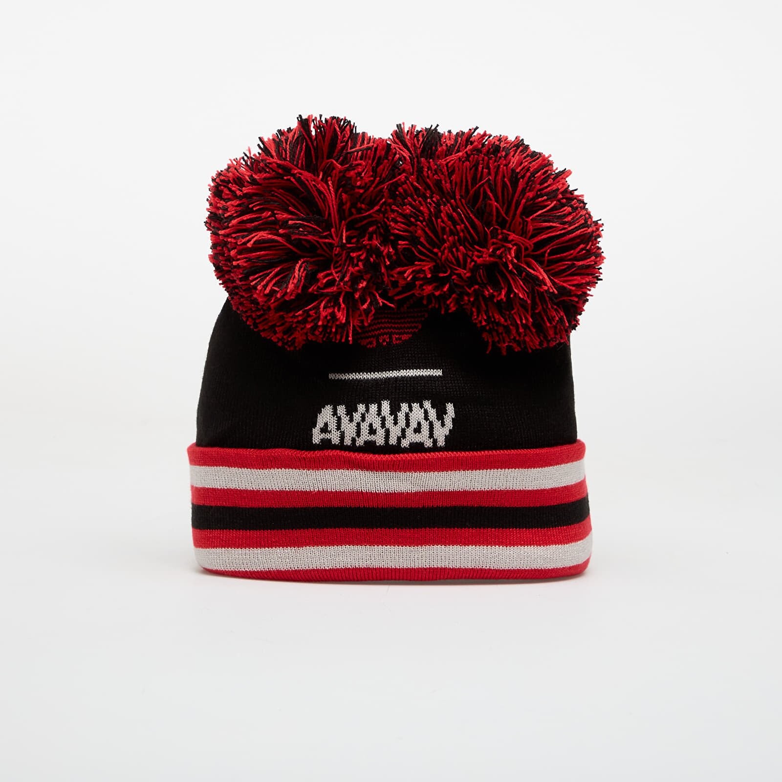 Čiapka adidas x AVAVAV Pom Pom Beanie Black/ Better Scarlet OSFM