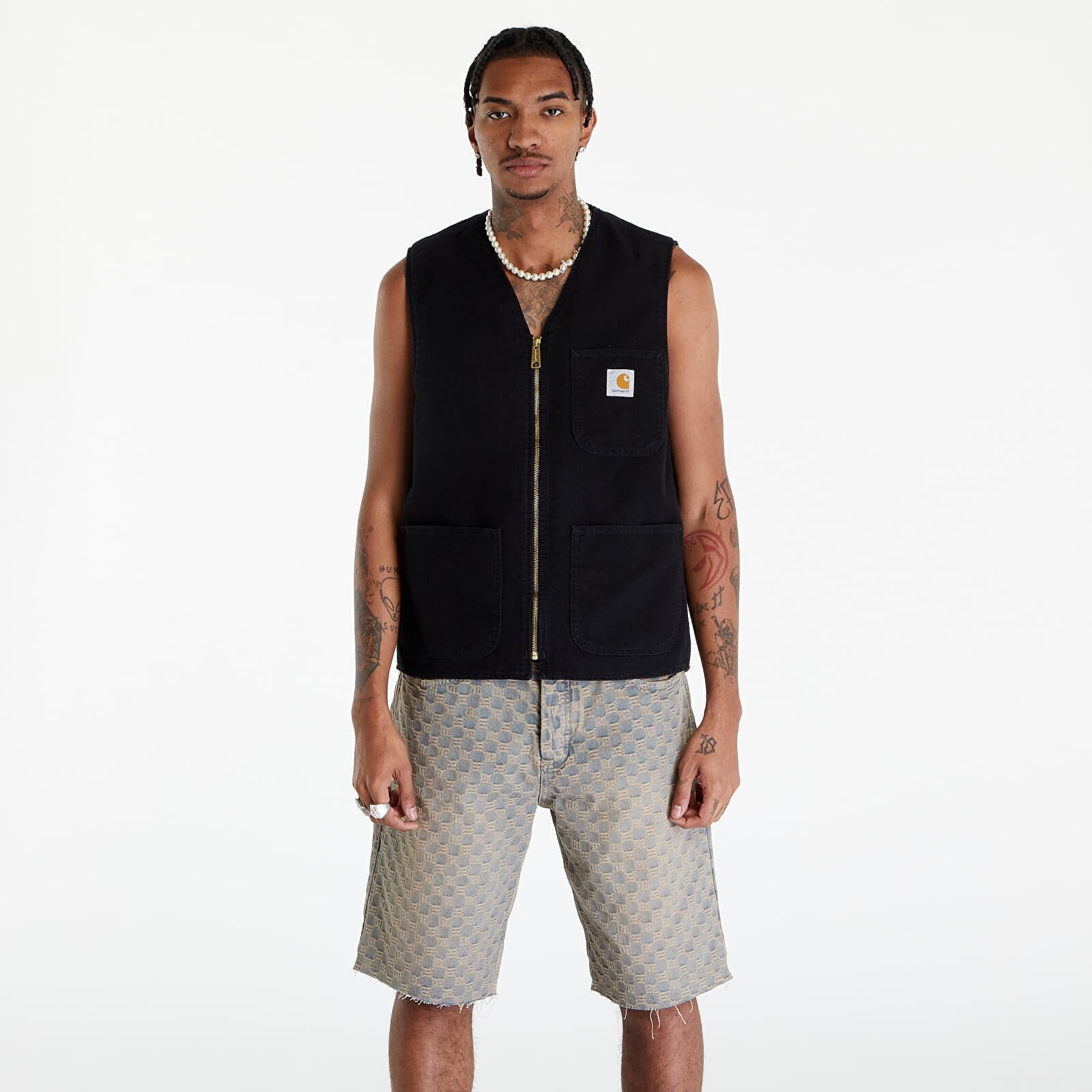 Vesta Carhartt WIP Arbor Vest UNISEX Black Aged Canvas S