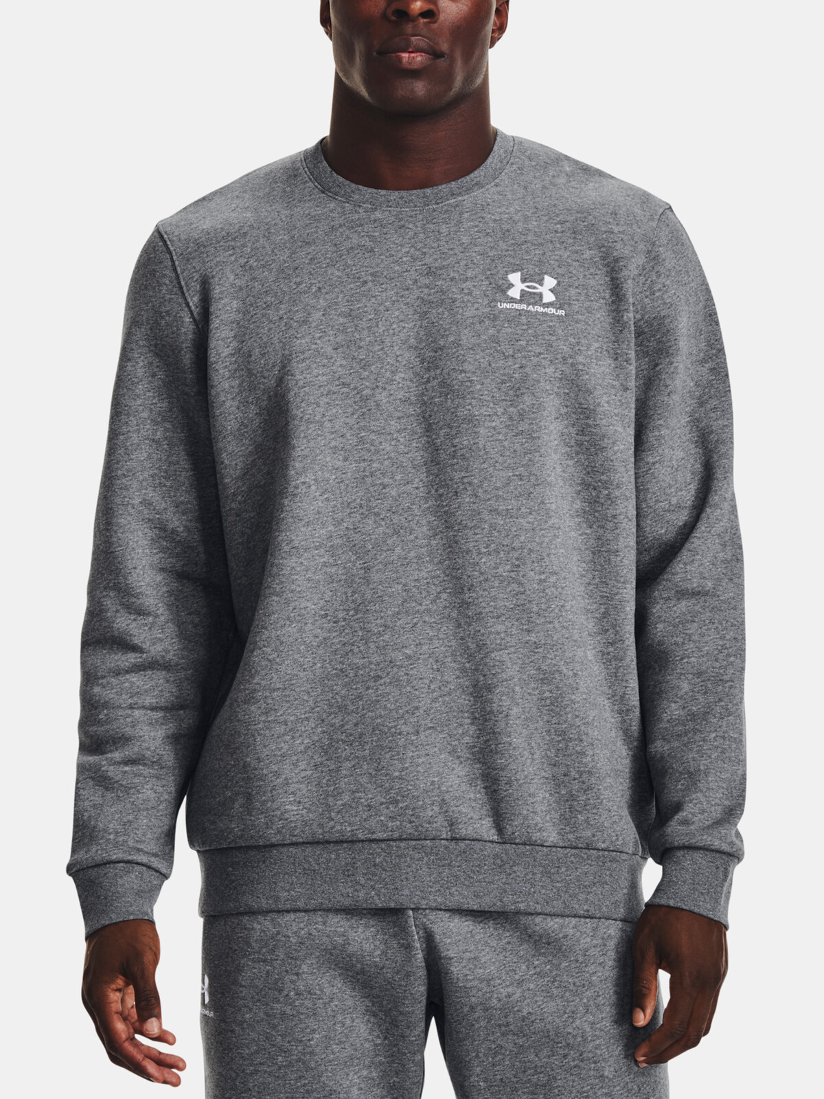 Sivá mikina Under Armour UA Essential Fleece Crew