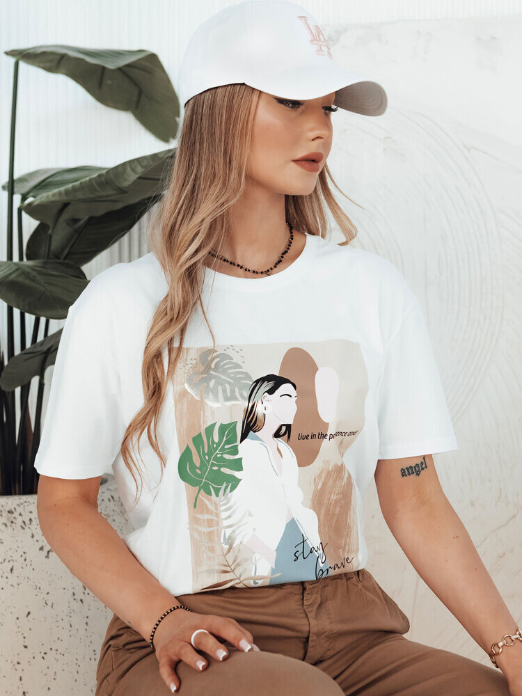 T-shirt damski BRAVIS biały Dstreet