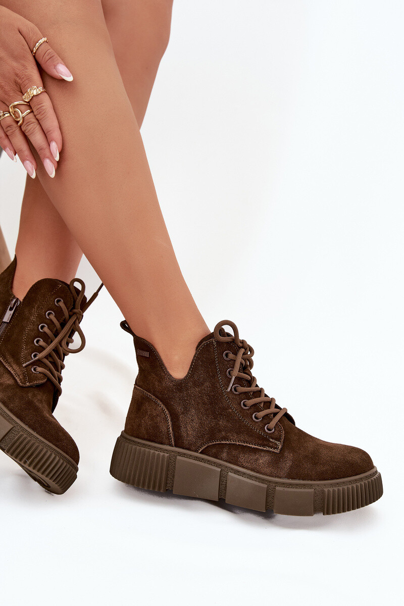 BIG STAR SHOES Semišové Nízke Dámske Čižmy Na Platforme Big Star