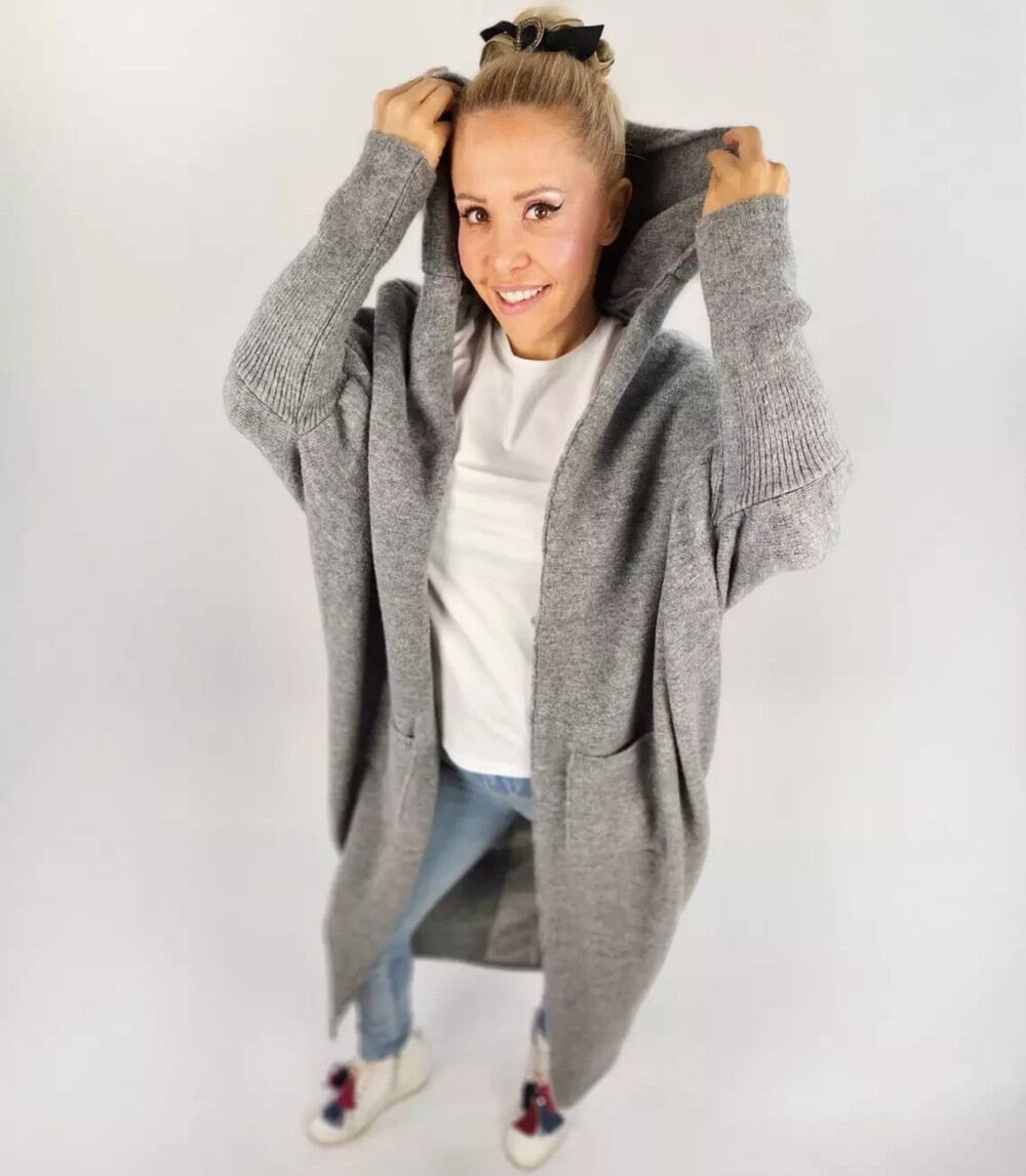 Pri Long cardigan sweater with wool NEVER LOOK BACK