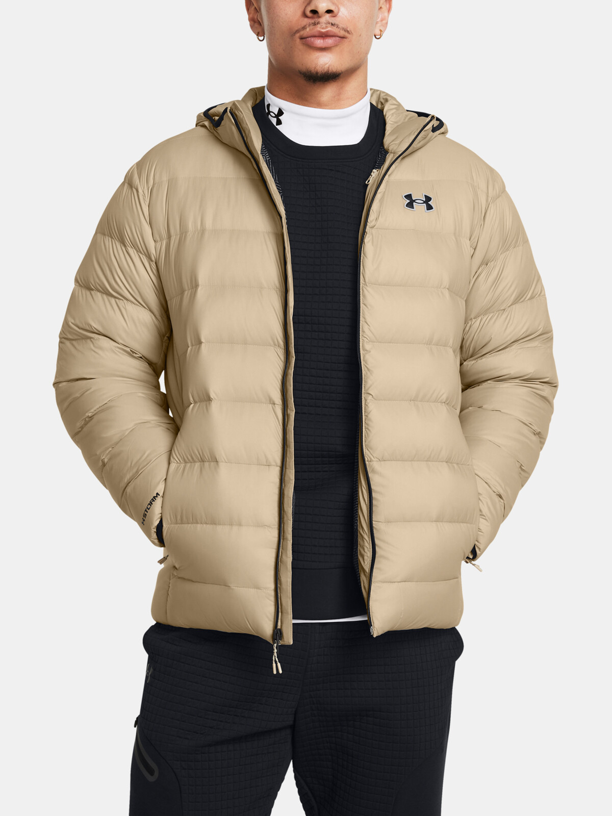 Men's Under Armour LEGEND DOWN HOODED JACKET-BRN - Men's