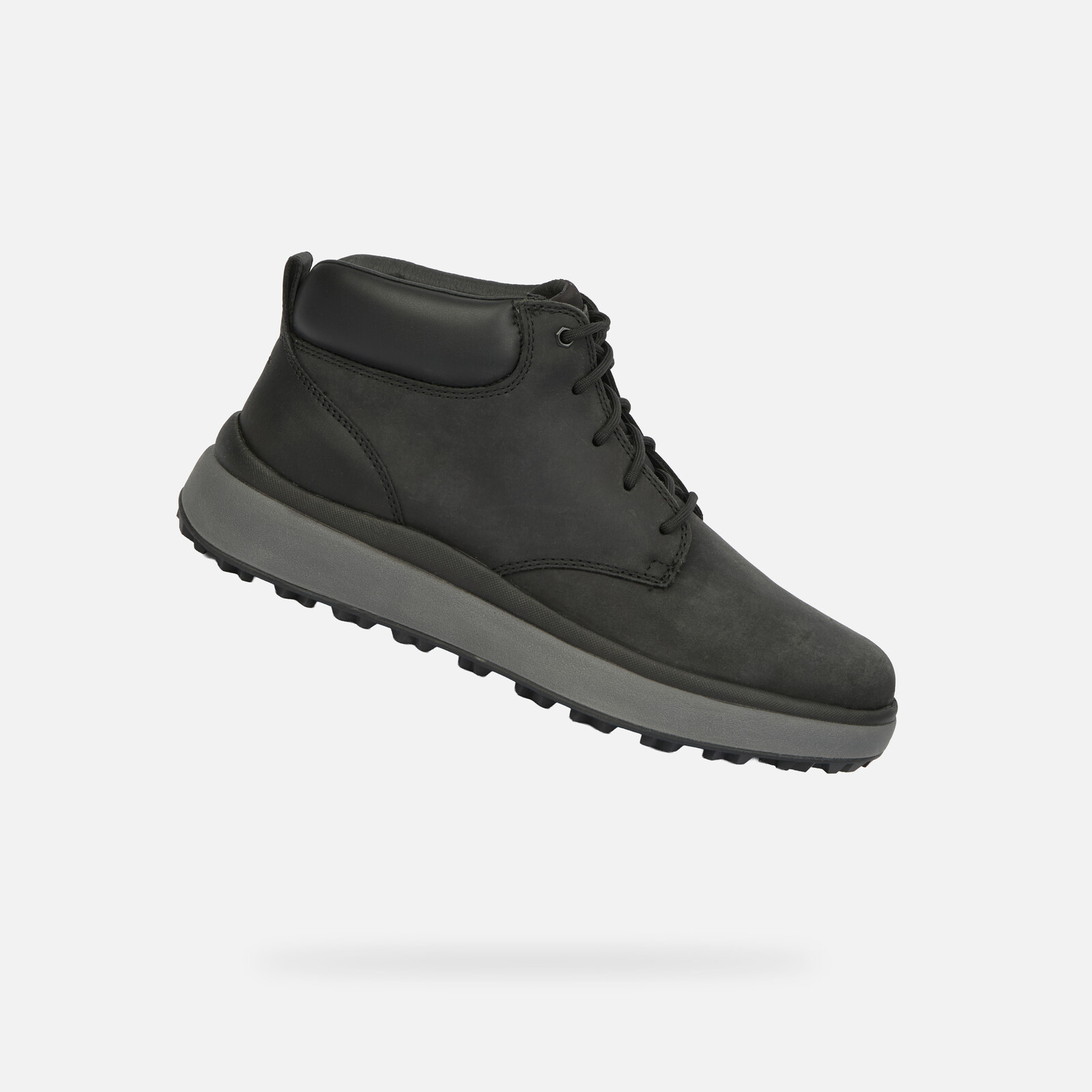 Čierne pánske členkové topánky Geox Granito + Grip