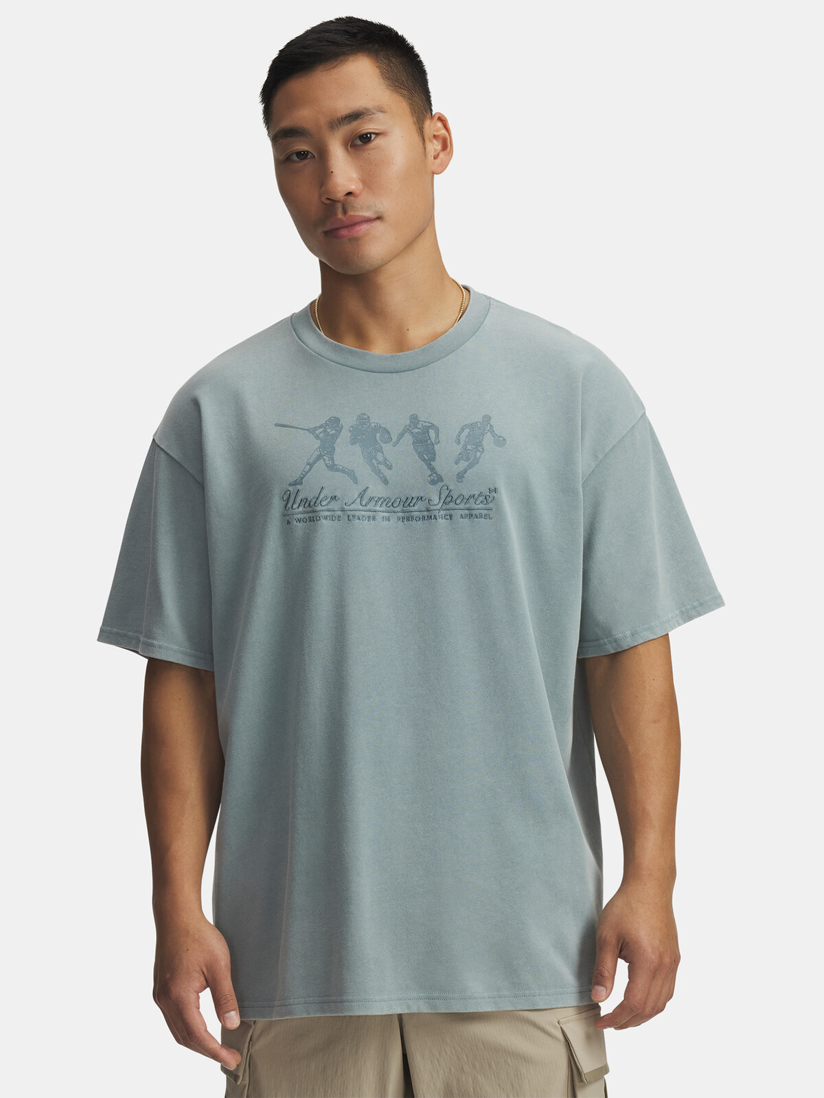 Men's Under Armour UA HWT ATHLETES OS SS-GRN - Men's T-Shirt