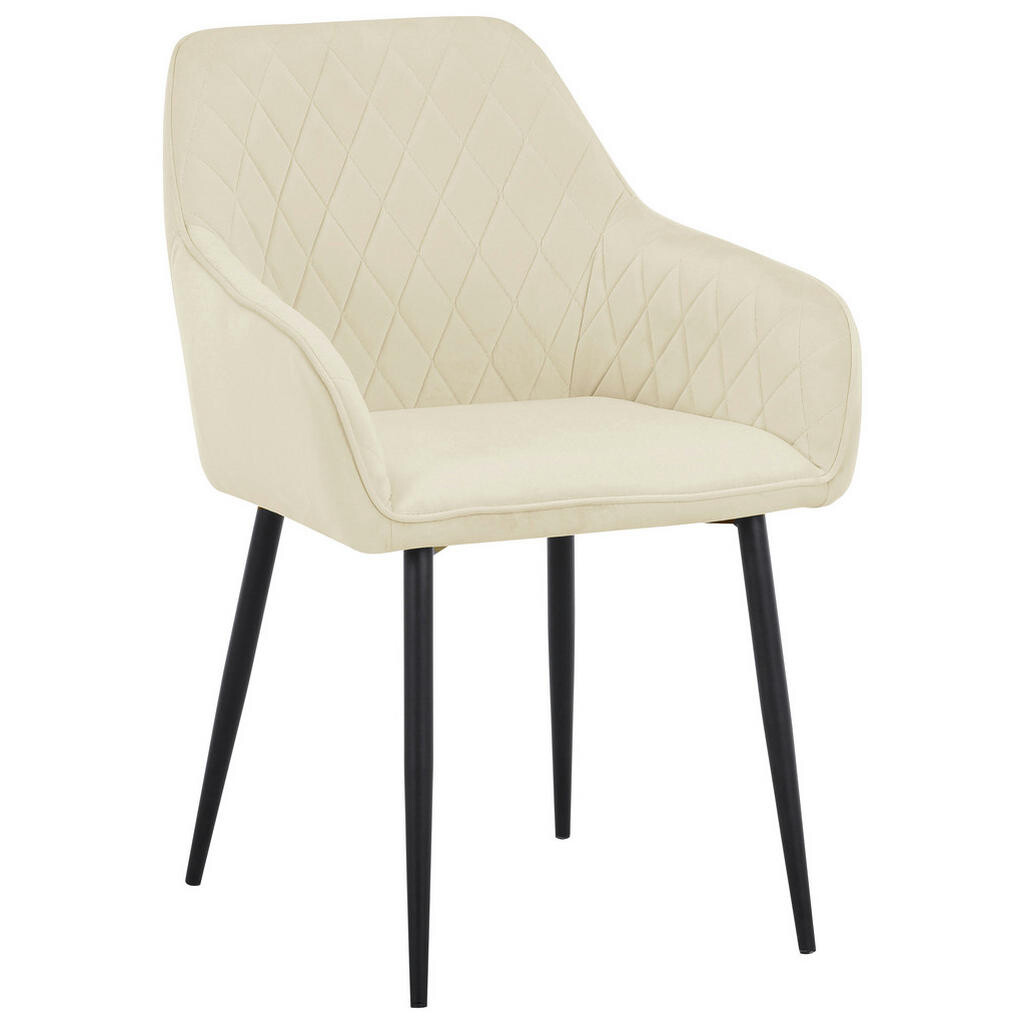 Novel STOLIČKA S PODRÚČKAMI, železo, tkaná textília, krémová, čierna